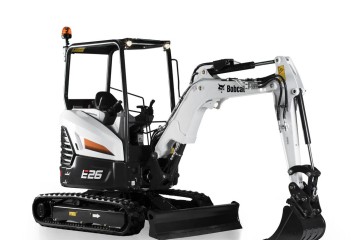 Minikoparka Bobcat E26 – 2.6t, Dwie prędkości, Bogate wyposażenie